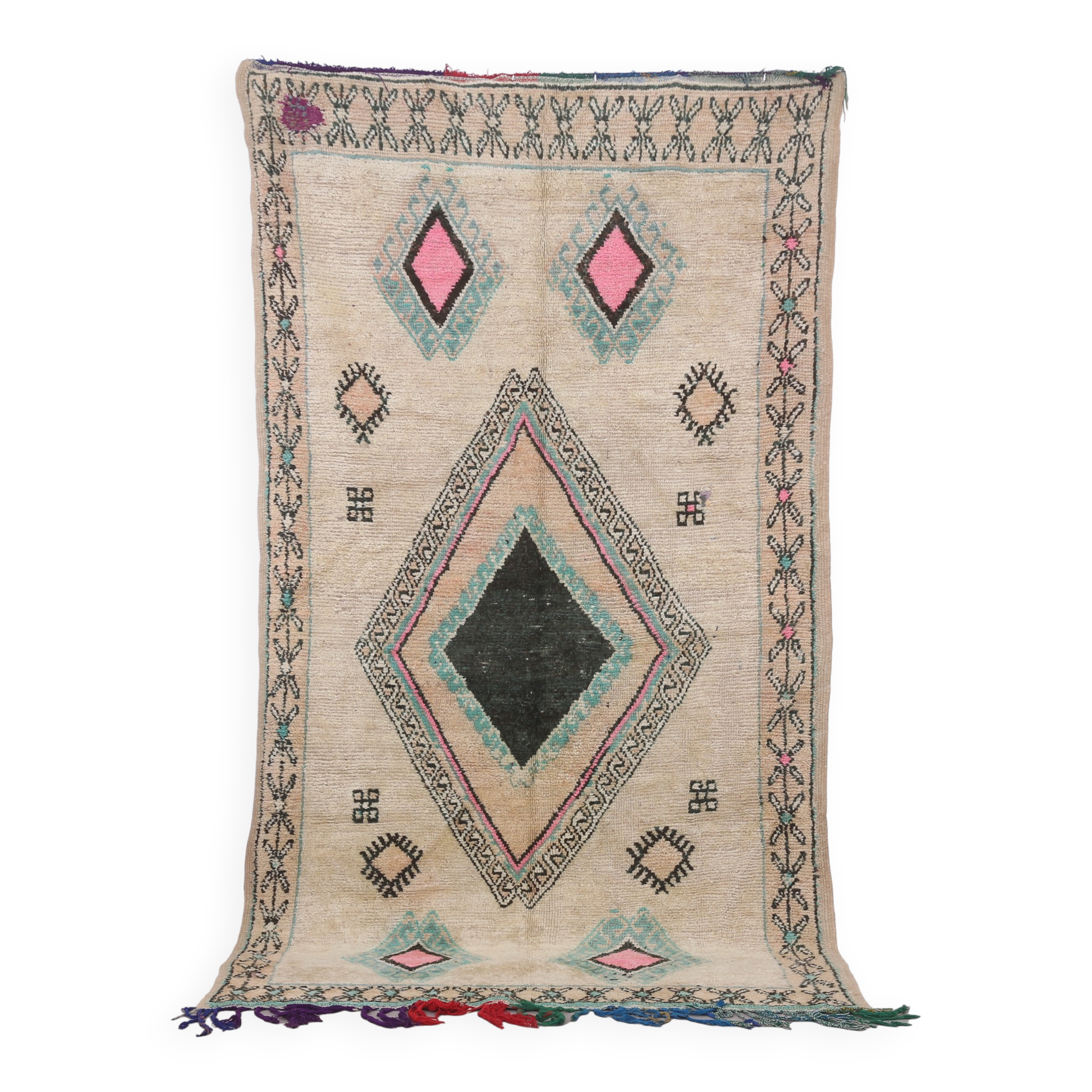 Vintage Moroccan Rug 137 x 266 cm - Berber Rug - Handmade Wool Rug Bohemian