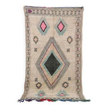 Vintage Moroccan Rug 137 x 266 cm - Berber Rug - Handmade Wool Rug Bohemian