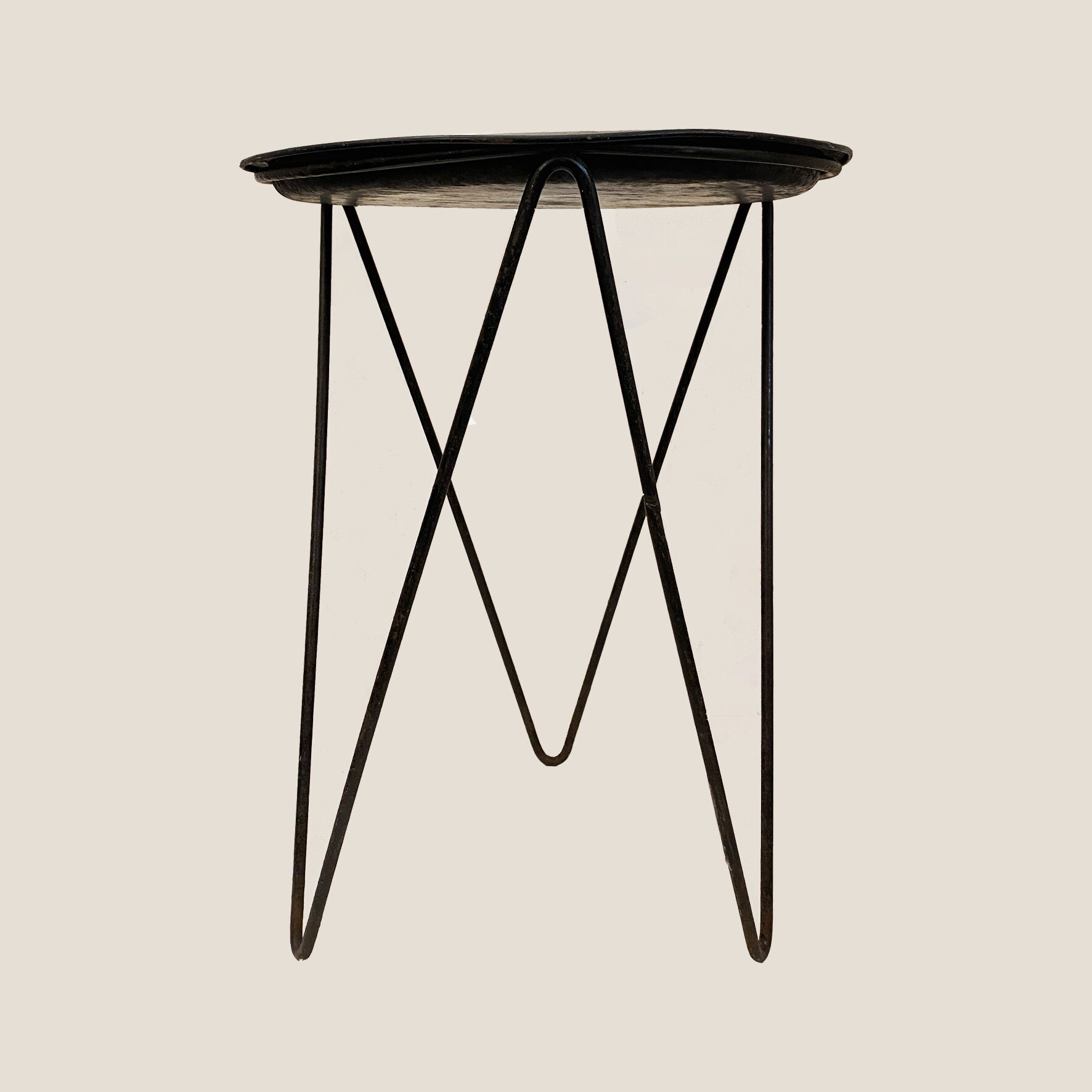 Black tole side table