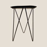 Black tole side table