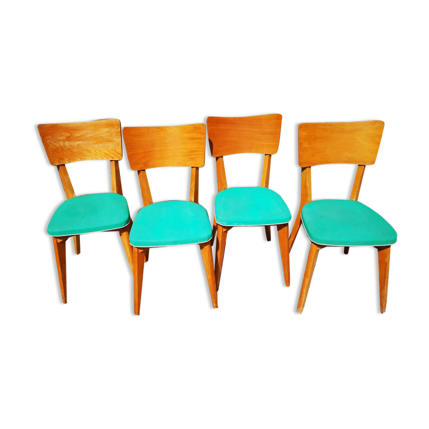 Lot de 4 chaises esprit art déco 1950