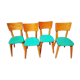 Lot de 4 chaises esprit art déco 1950