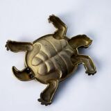 Regency turtle ashtray in brass, Spain, 1980