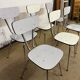 Lot de 6 chaises en Formica gris et blanc