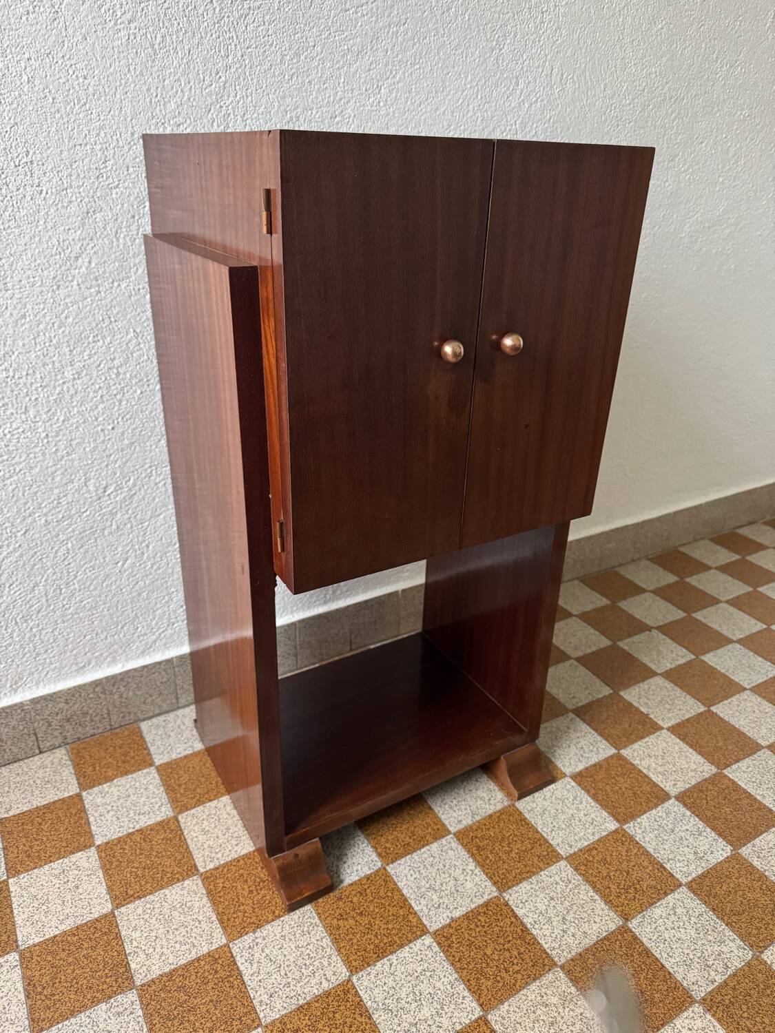 Art Deco vinyl record holder cabinet