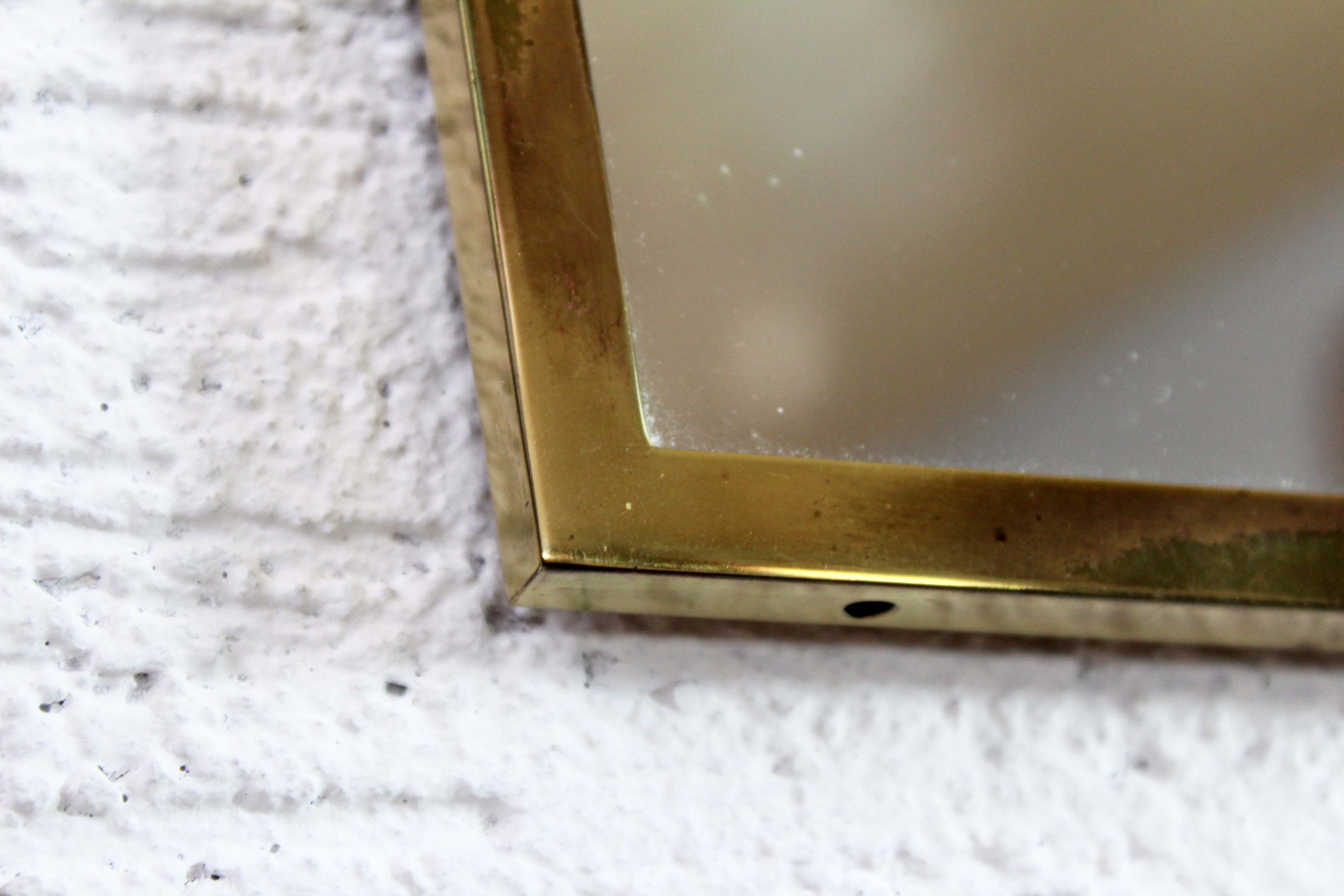 Mirror retroviseaur asymmetrical brass 42x36cm