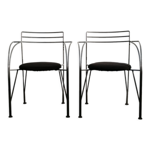 Paire de fauteuils Lune