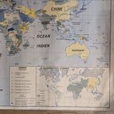 School map / political planisphere and economic planisphere