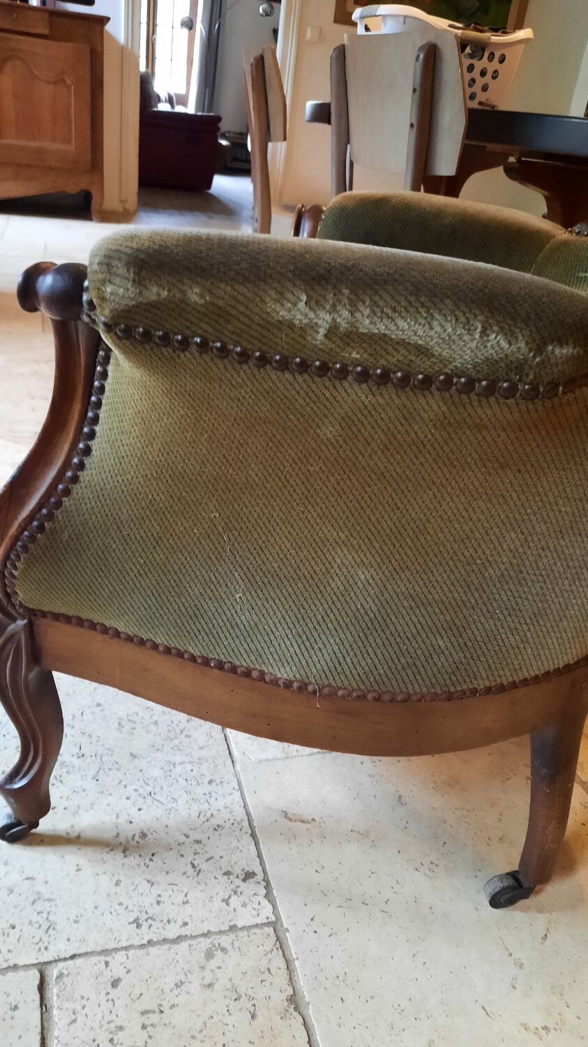 Armchair bergère style Louis Philippe