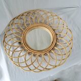 Rattan sun mirror