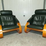 Paire fauteuils lounge Nelo Sweden Mid-Century