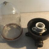 Bakelite courtyard or factory lamp. Vintage decoration indus