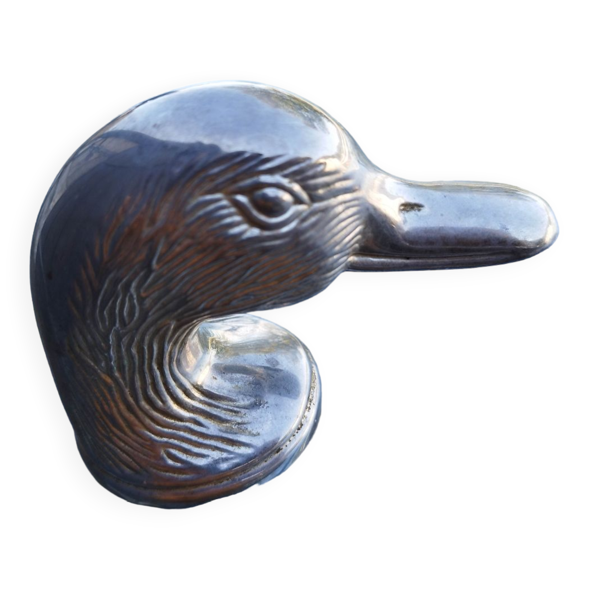 Silver metal duck head bottle opener