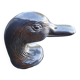 Décapsuleur métal argenté tête de canard