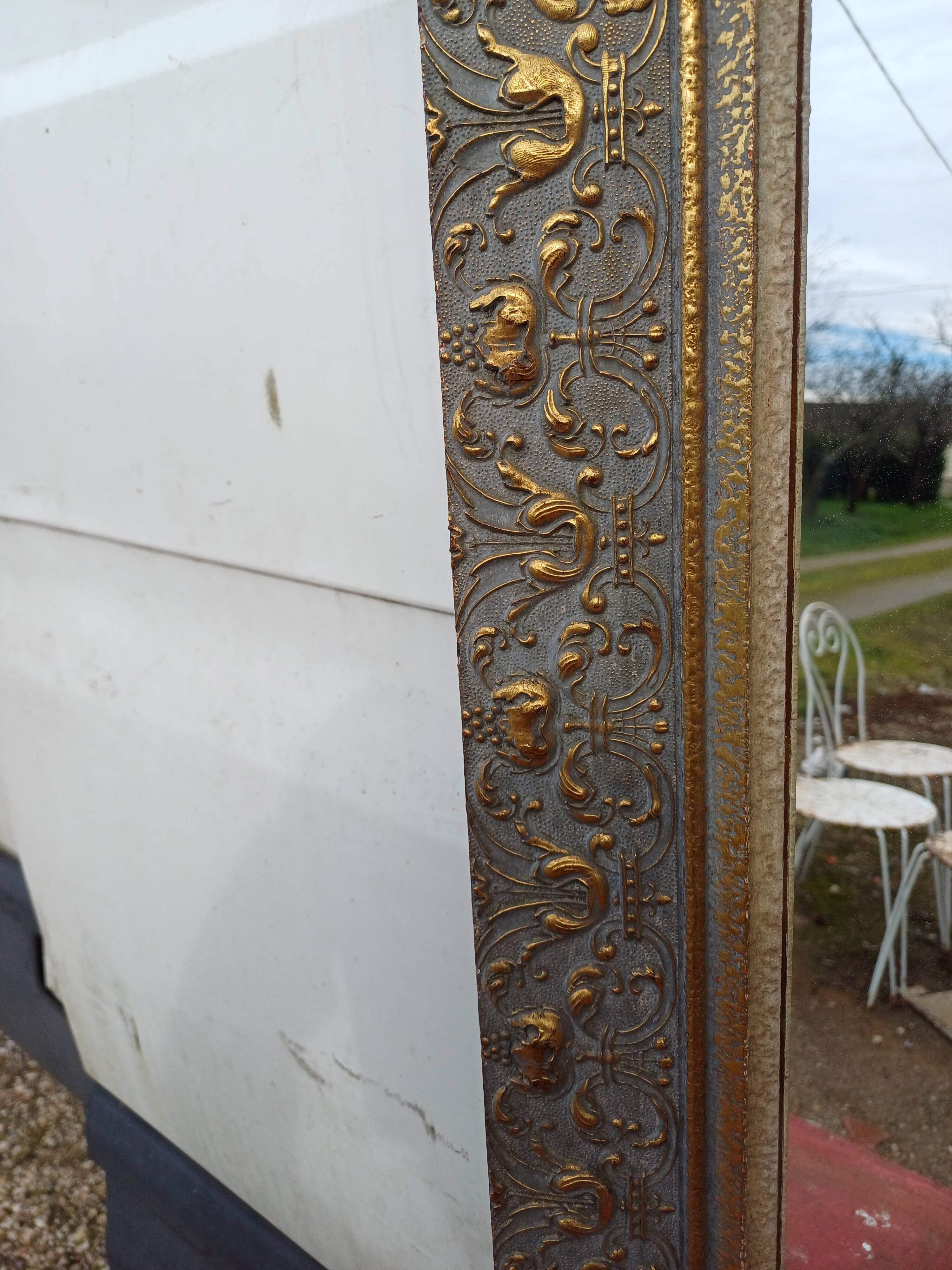 Wood and Gilded Stuk Mirror, early 20th century