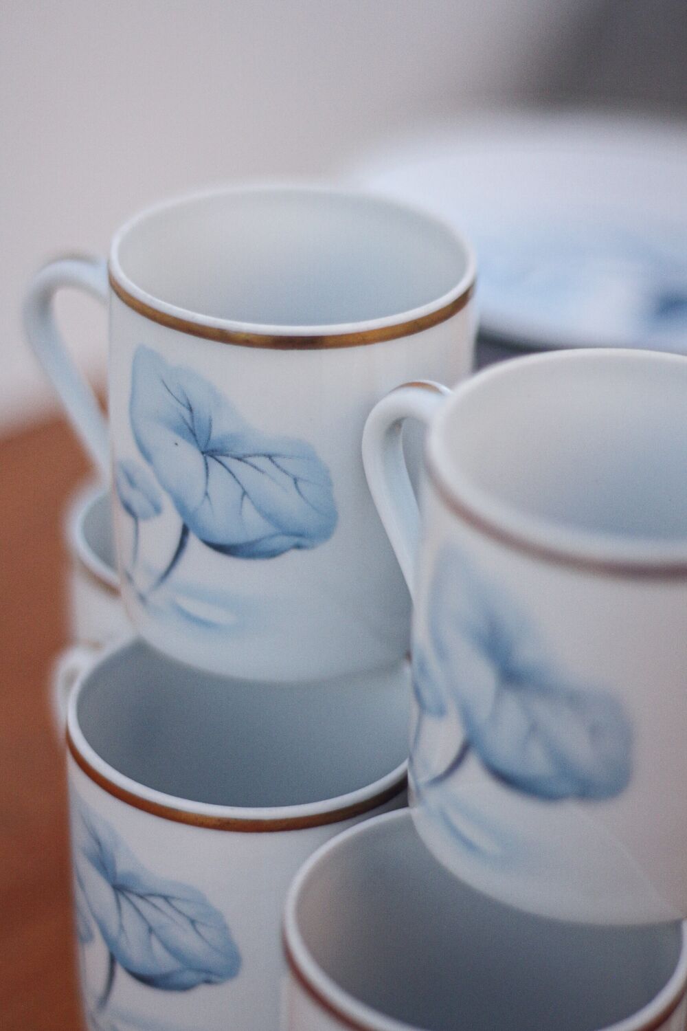 Set of 8 cups and saucers Deshoulieres Limoges