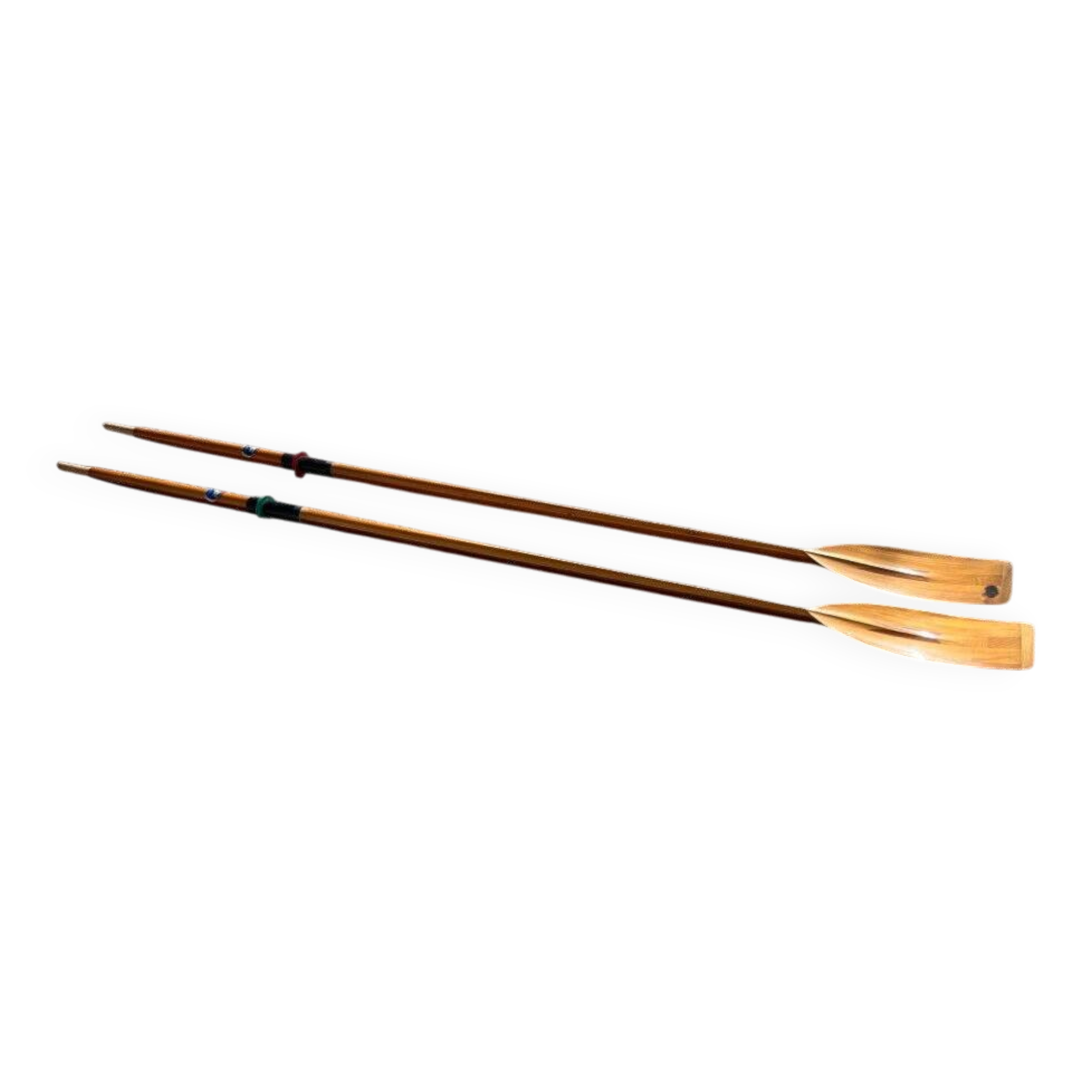 Paire de rames anciennes en bois