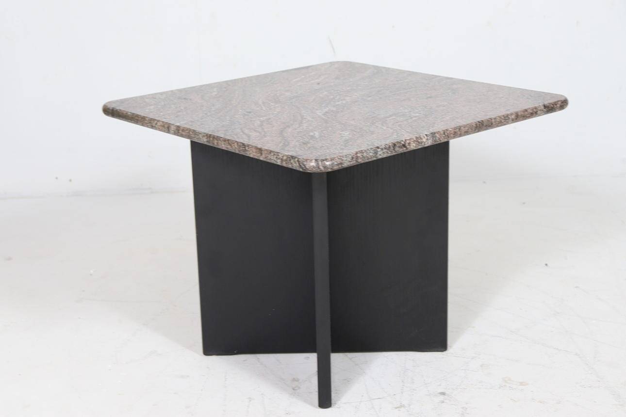 Coffee table made of granite and wood, Italy 1980s.