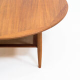 Vintage round teak coffee table