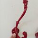 Vintage wall coat hook in enamelled cast iron
