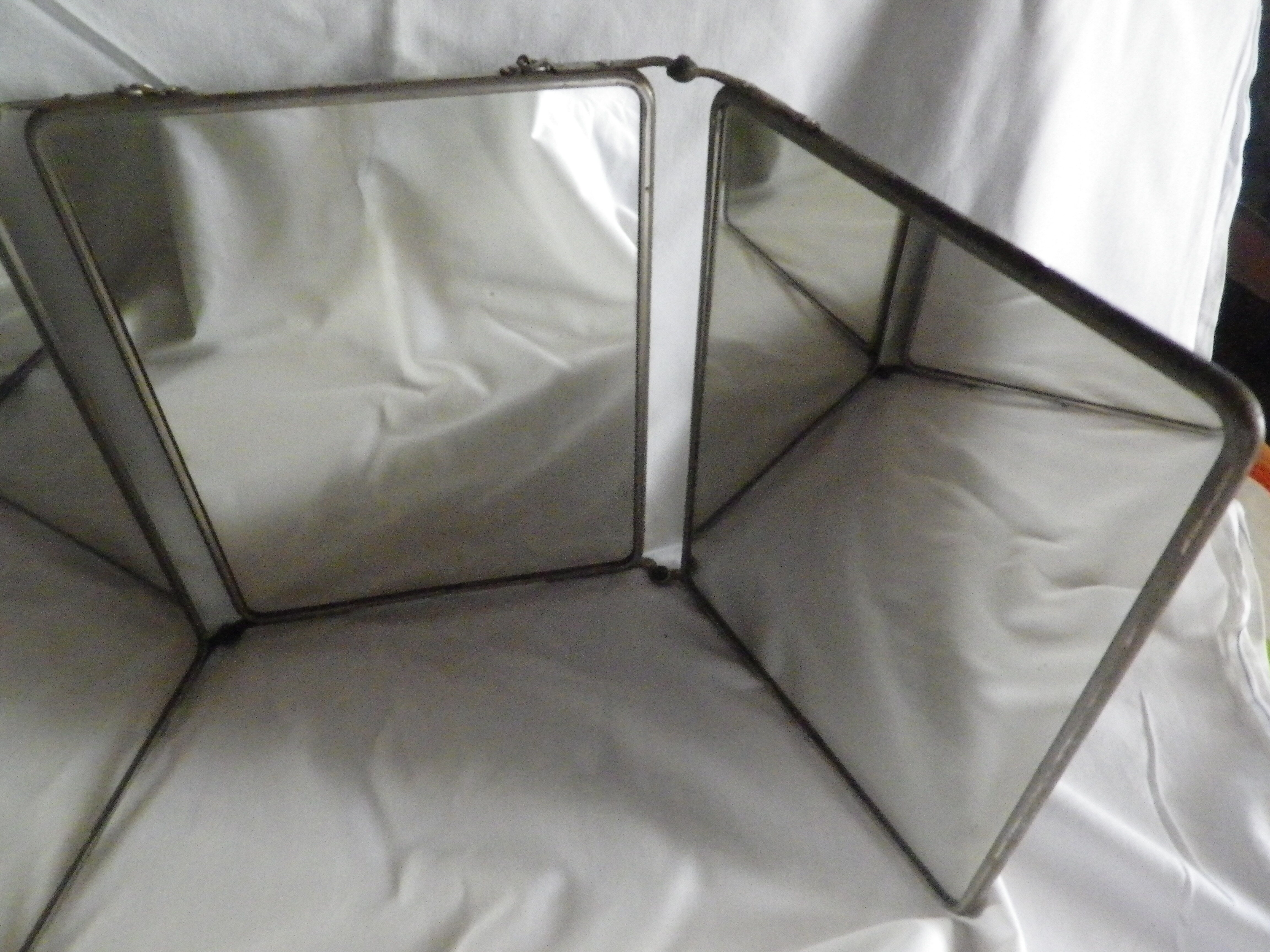 Vintage triptych mirror 65x27cm