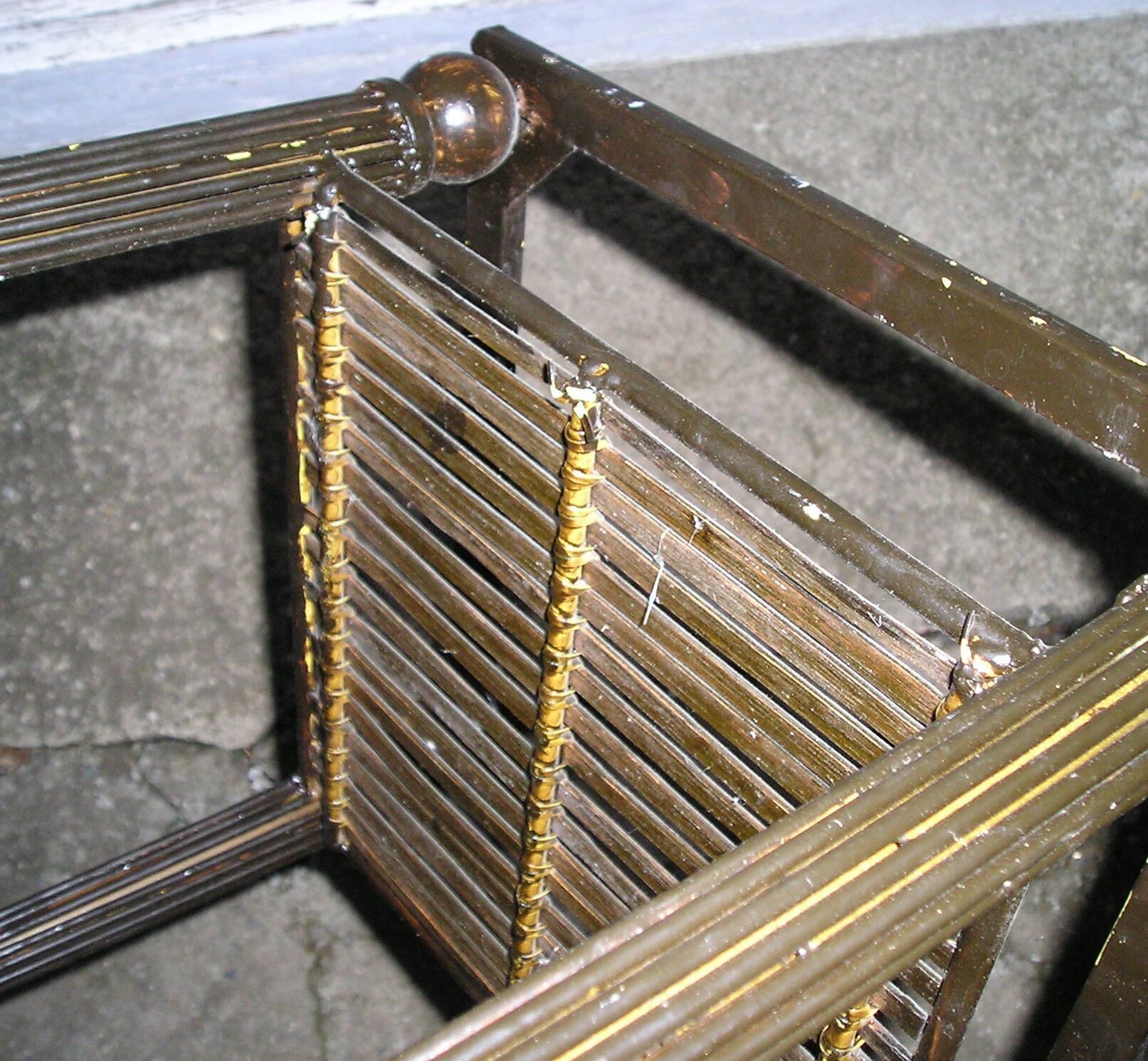 Metal and glass top side table