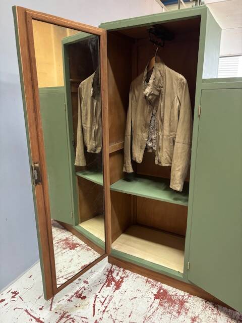 Asymmetrical wardrobe from the 1950s.