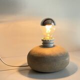 Lampe galet pierre naturelle vintage