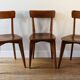 Set of 3 Luterma chairs from the 1950s, monobloc base.