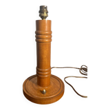 Solid wood table lamp base from the 60s