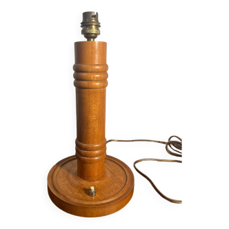 Solid wood table lamp base from the 60s