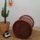 Large basket / laundry basket - vintage wicker toy basket