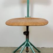 Chaise d'atelier industrielle verte foncée, années 1950