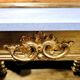 Table console victorienne en bois doré avec miroir et plateau en marbre, Autriche 1880s