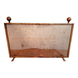 Perforated metal fire screen 1950s