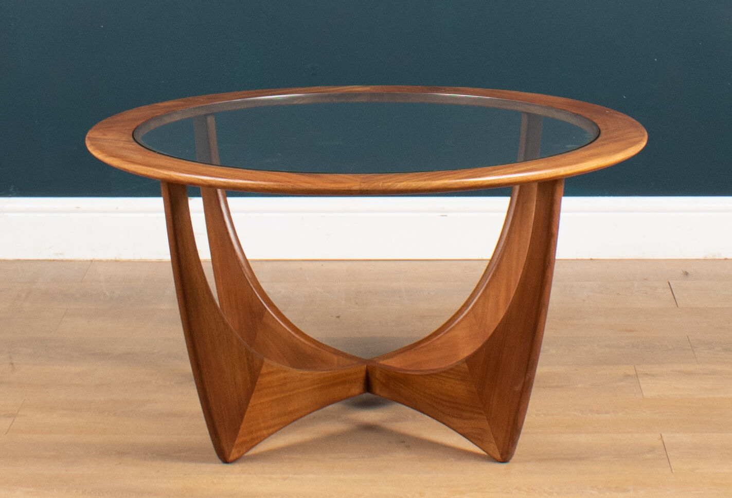 Retro Teak 1960s G Plan Fresco Astro Teak & Glass Coffee Table
