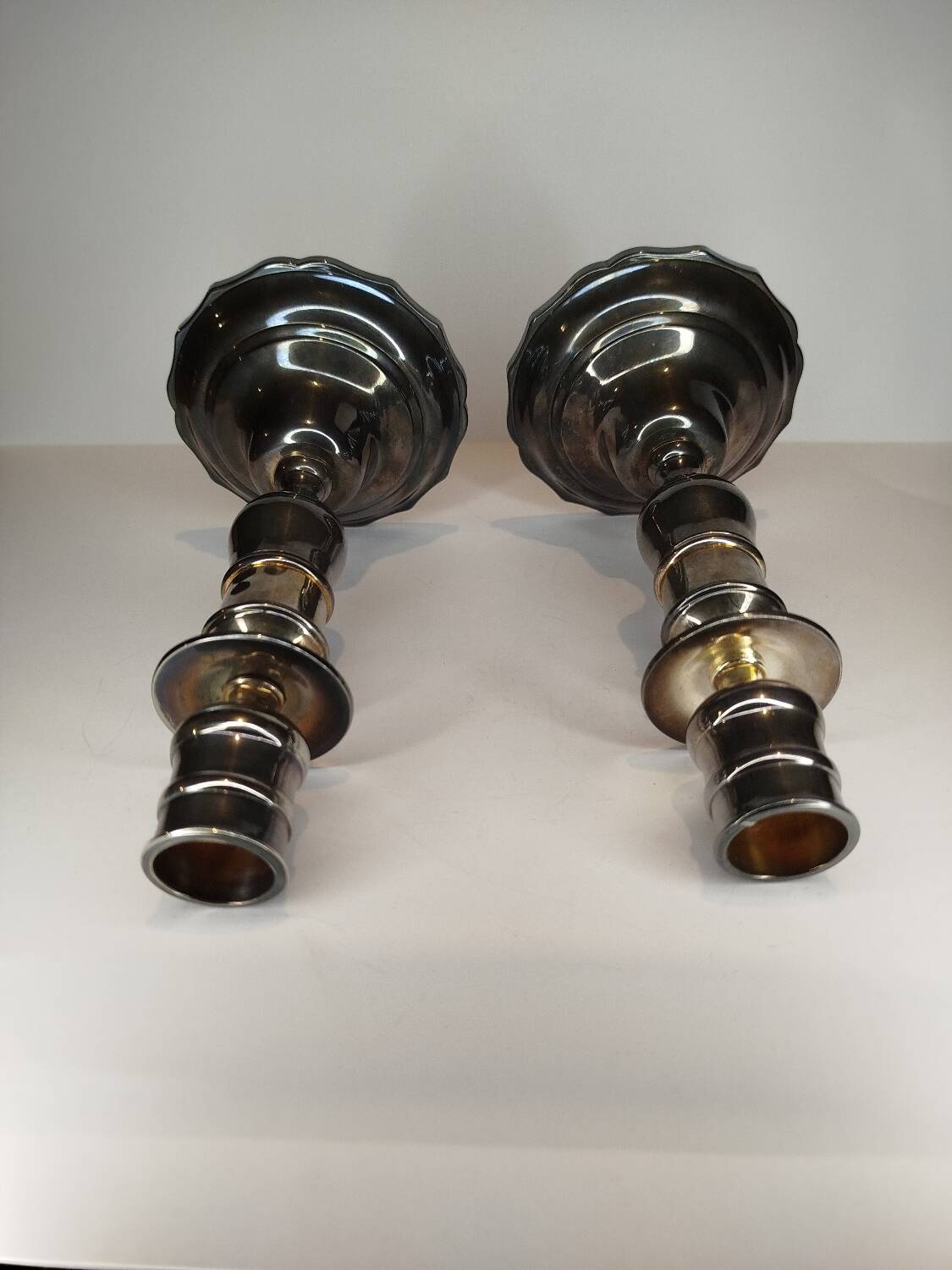 Pair of Saint Medard candlesticks