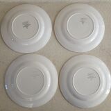 Set of 4 plates iron earth Digoin Sarreguemines