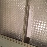 A beautiful antique glass-enclosed door - deco vintage chalet 19th patina