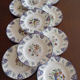Flat plates "Vieux Rouen" Longwy
