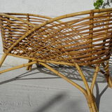 Cradle rattan basket