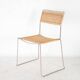 Suite de 4 chaises en osier et chrome