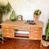 Bureau ancien en rotin