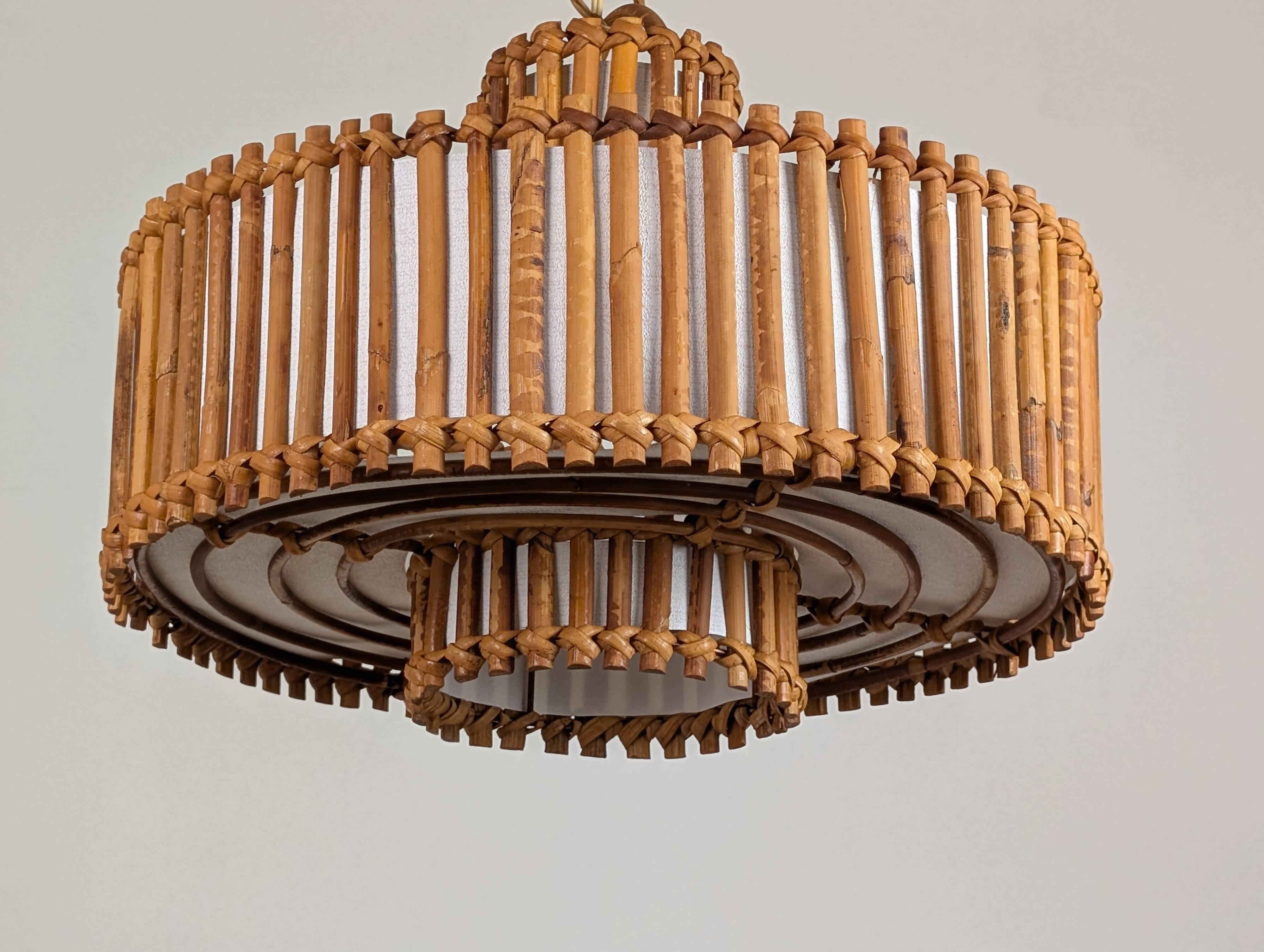 Rattan pendant light 60'
