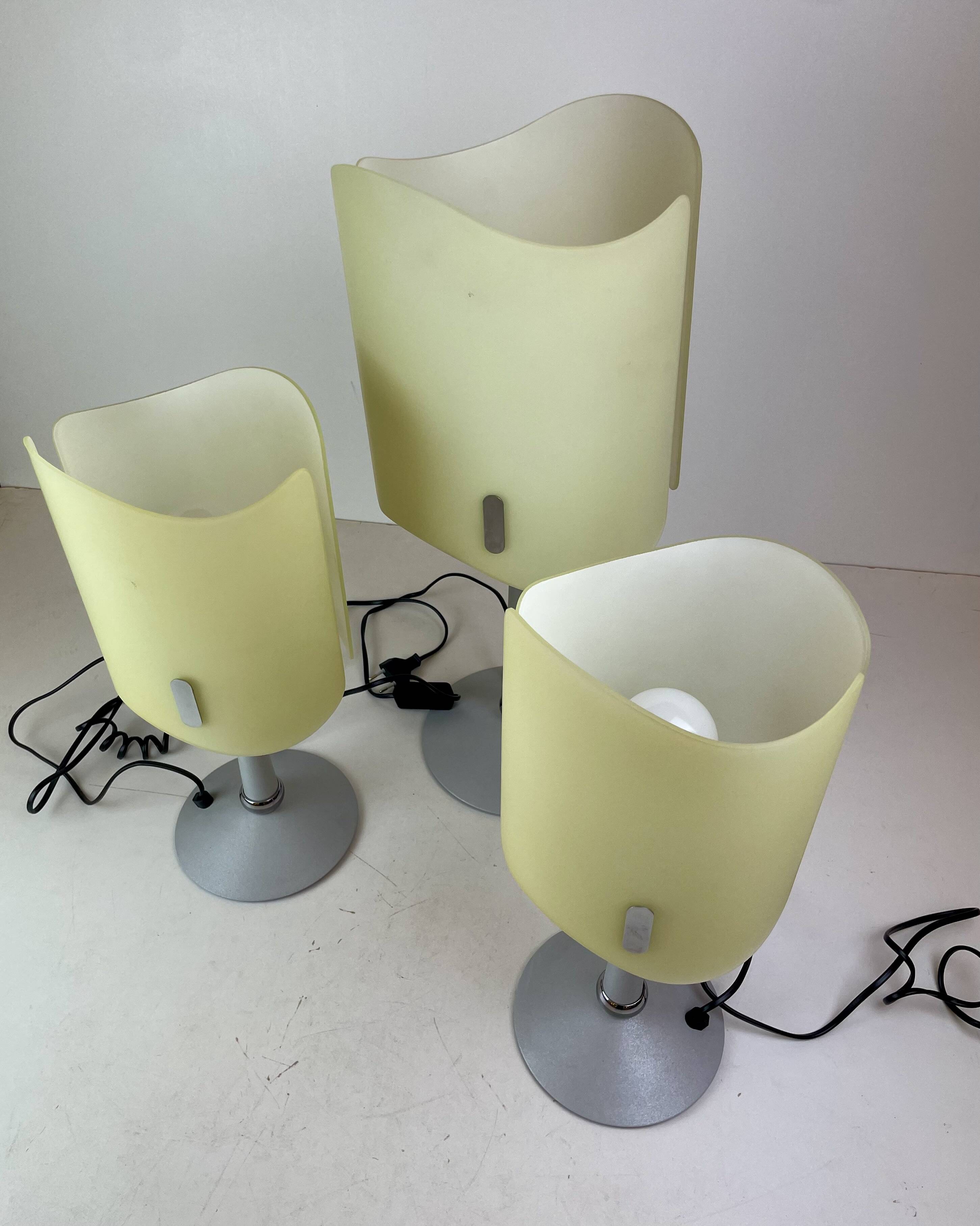 Pair of Italian Opaline Table Lamps, 1990s