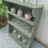 Patinated wooden shelf