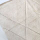 Moroccan Berber carpet blessed ouarain ecru plain with engraved diamonds 302x210cm