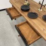 Farm table desk turned legs