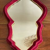 Red and gold felt mirror