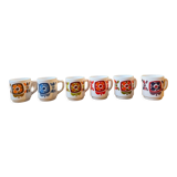 Set of 6 cups mobil years 70